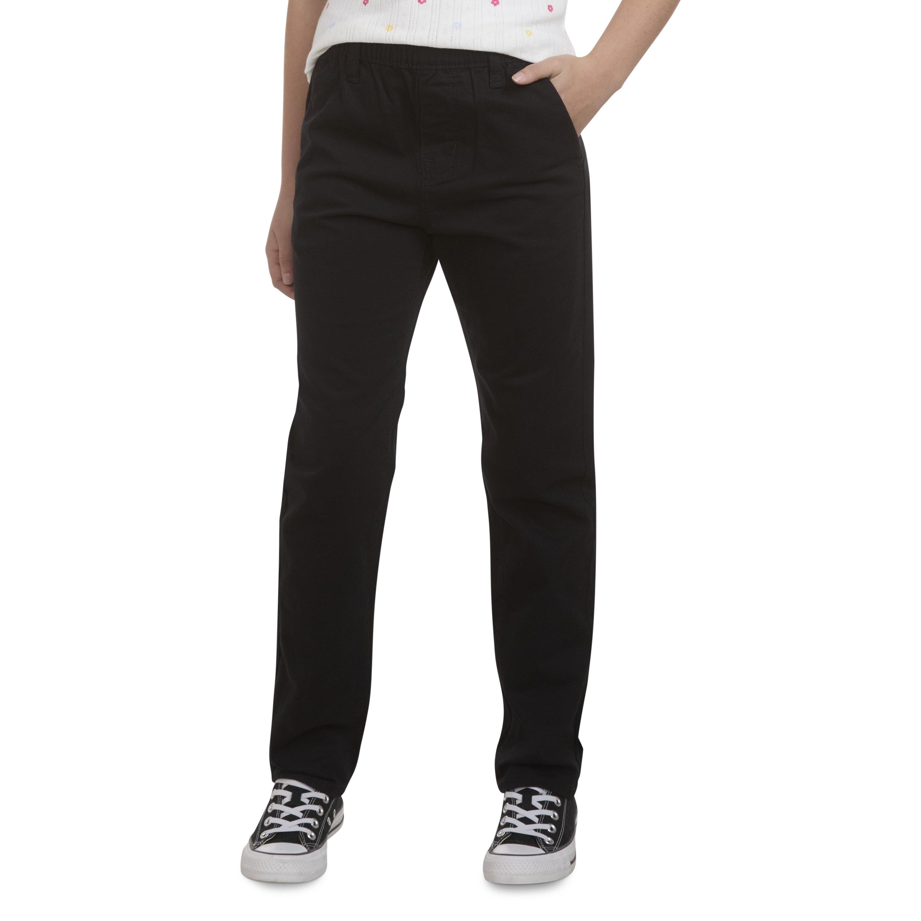 Levi's Big Girls' Pull on Uniform Pants - Black - BLACK